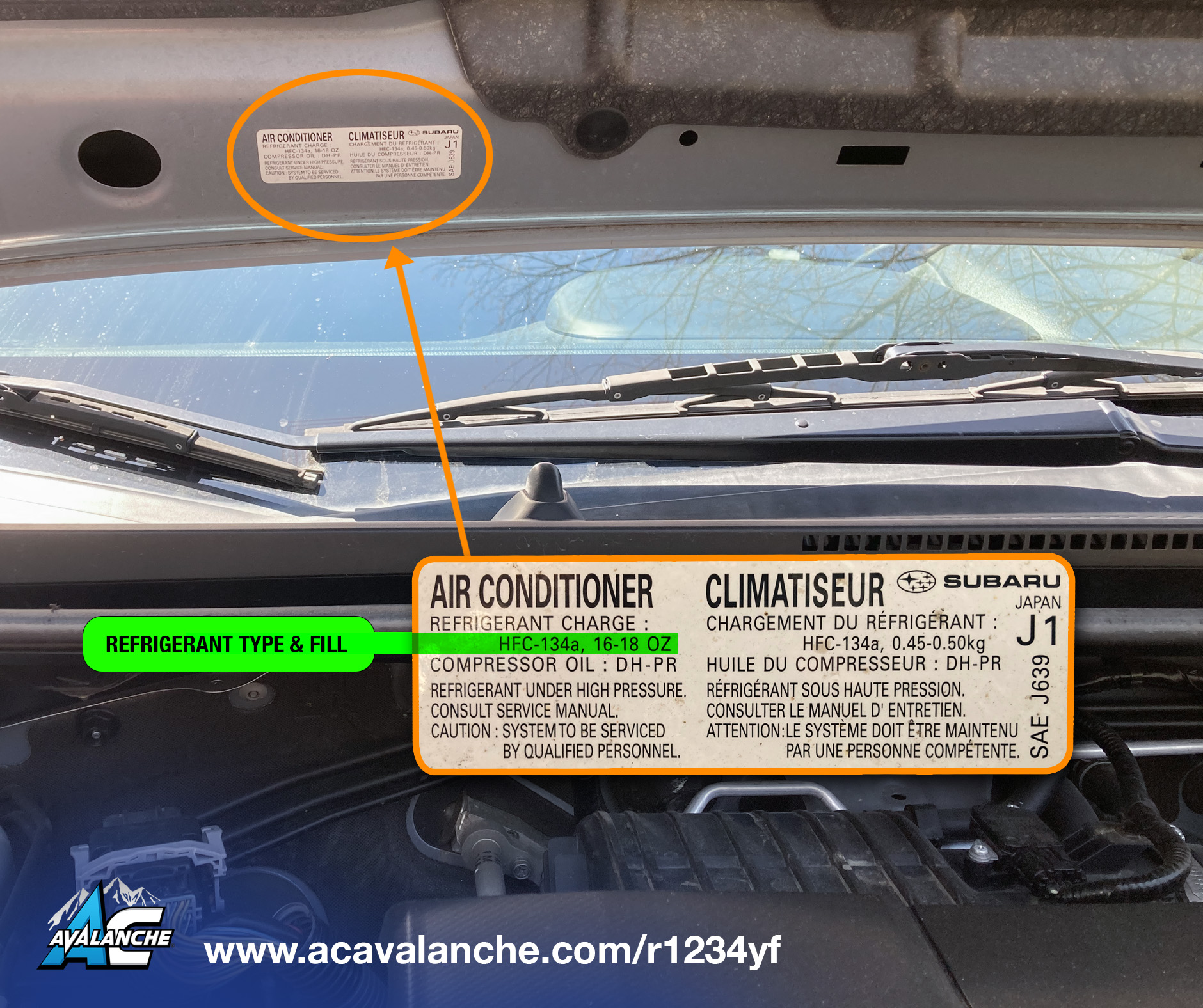What type of refrigerant does my car need? - A/C Avalanche