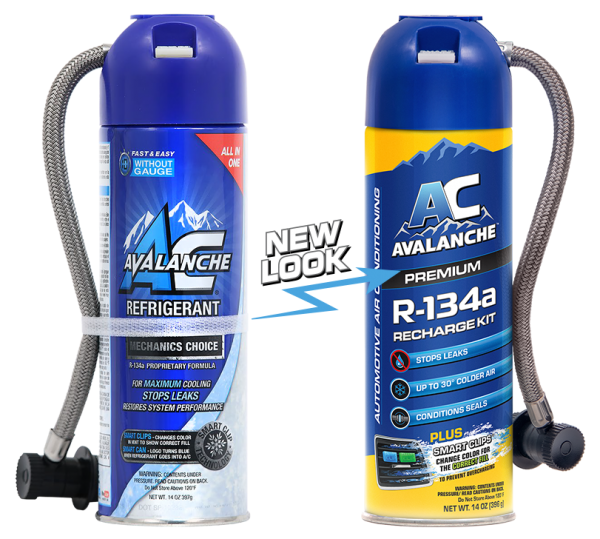 A/C Avalanche Premium 14oz R134a Recharge Kit with Smart Clips